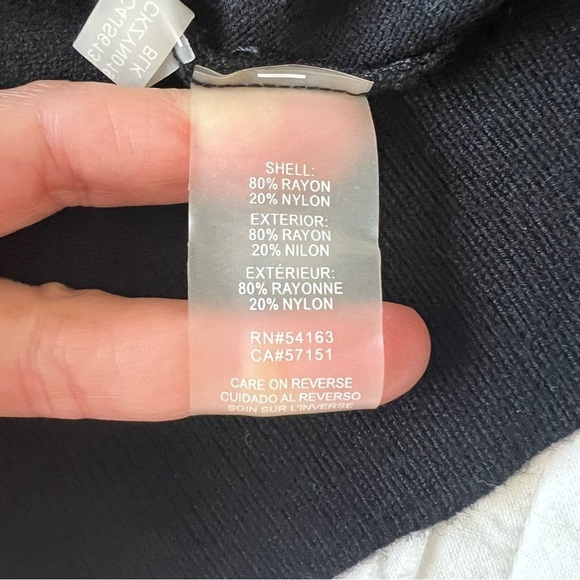 2/$30 Calvin Klein Black Essential Classic Sleeveless Sweater Top Vest SZ S - Picture 8 of 12